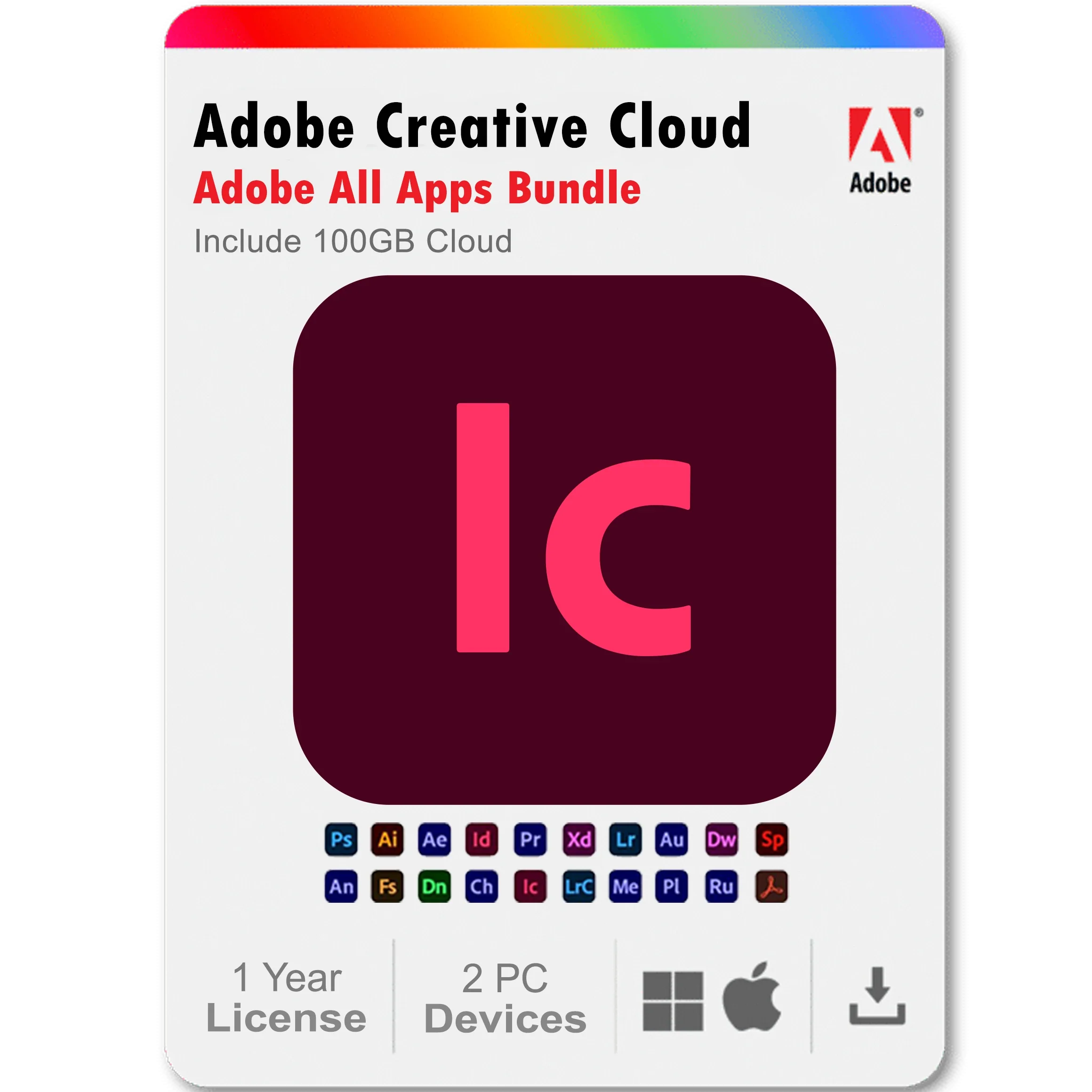 InCopy 2025 1 Year Subscription All Adobe Creative Cloud Apps Bundle