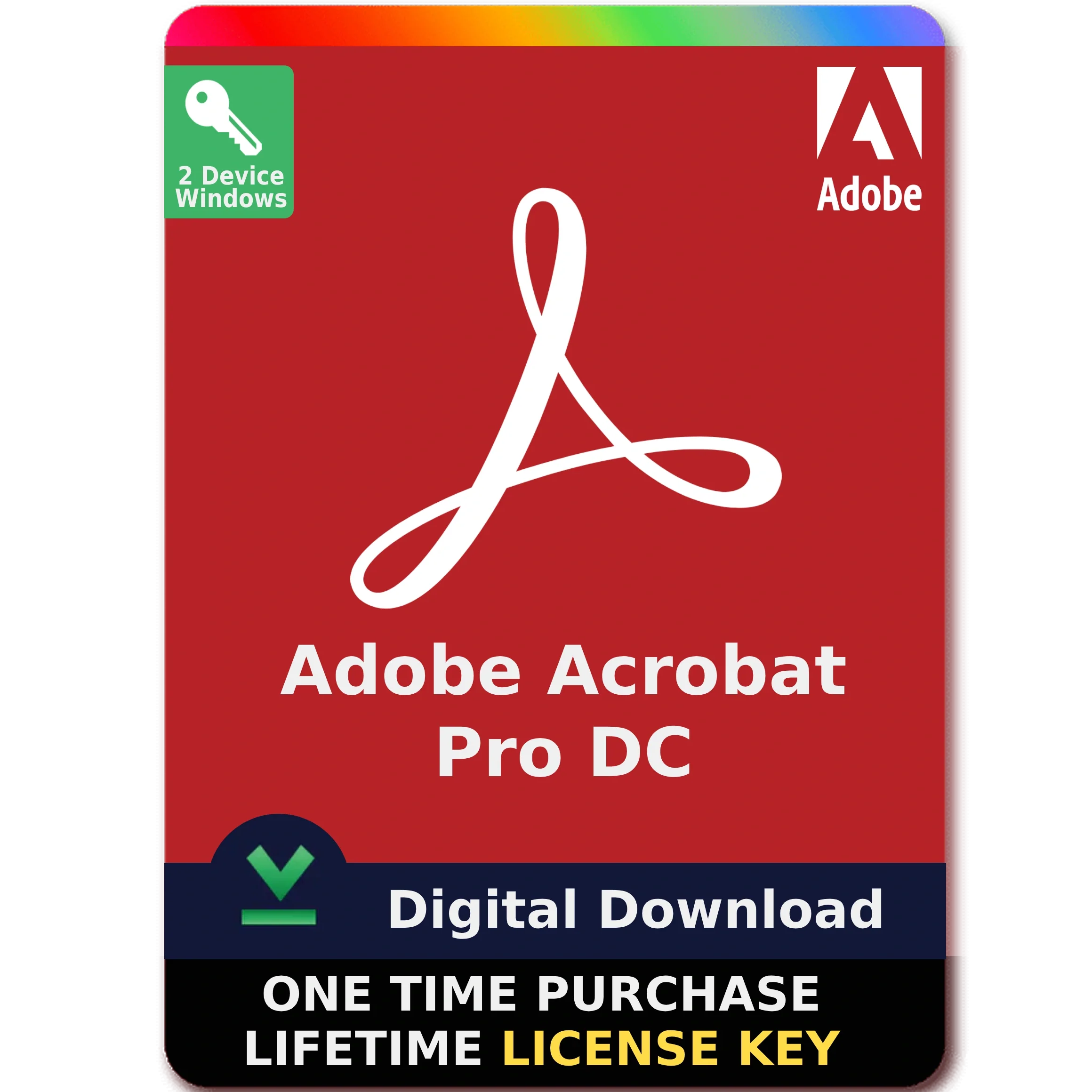 Adobe Acrobat Pro DC 2025 Lifetime License Key 2 PC For Windows