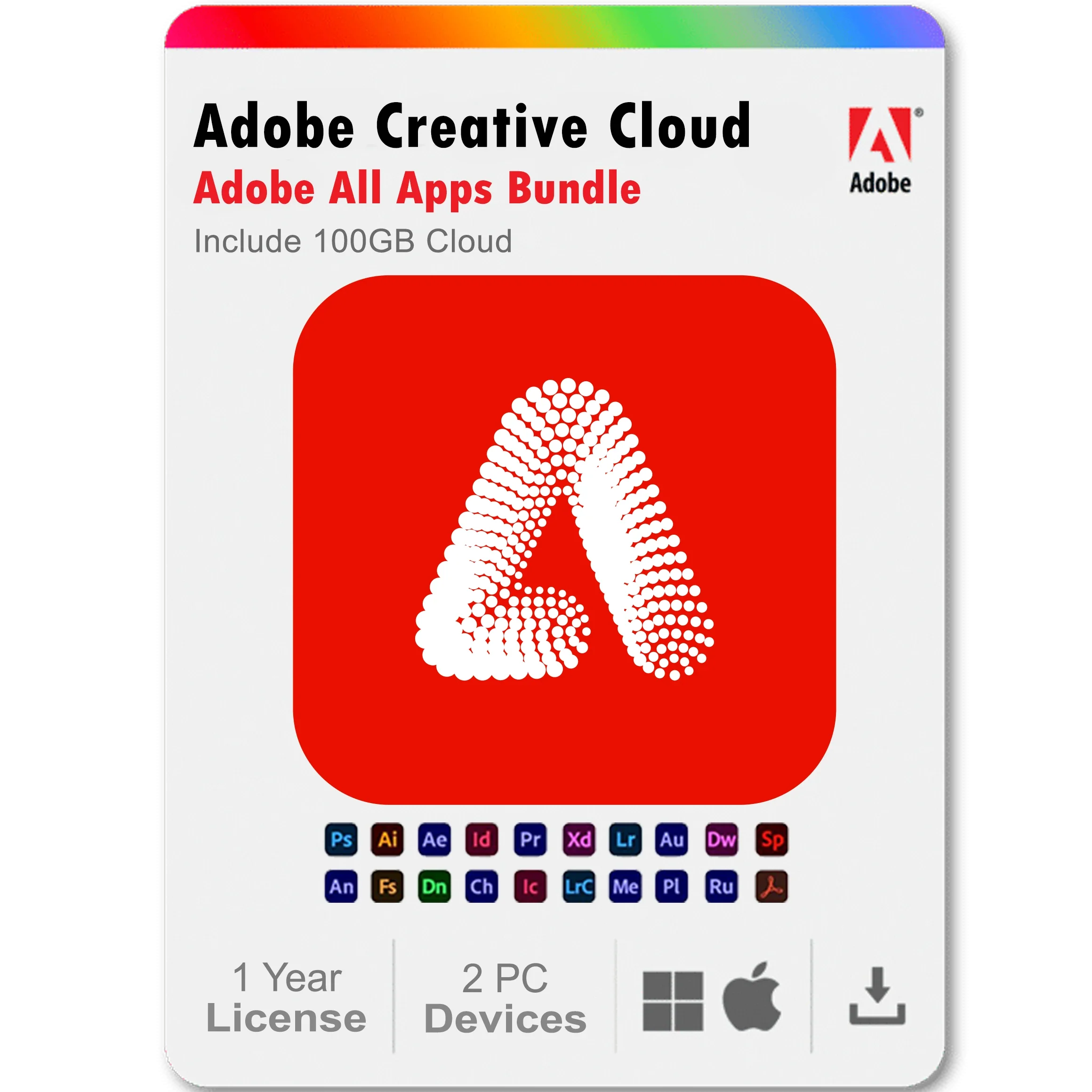 Adobe Firefly 2025 1 Year Subscription All Adobe Creative Cloud Apps Bundle