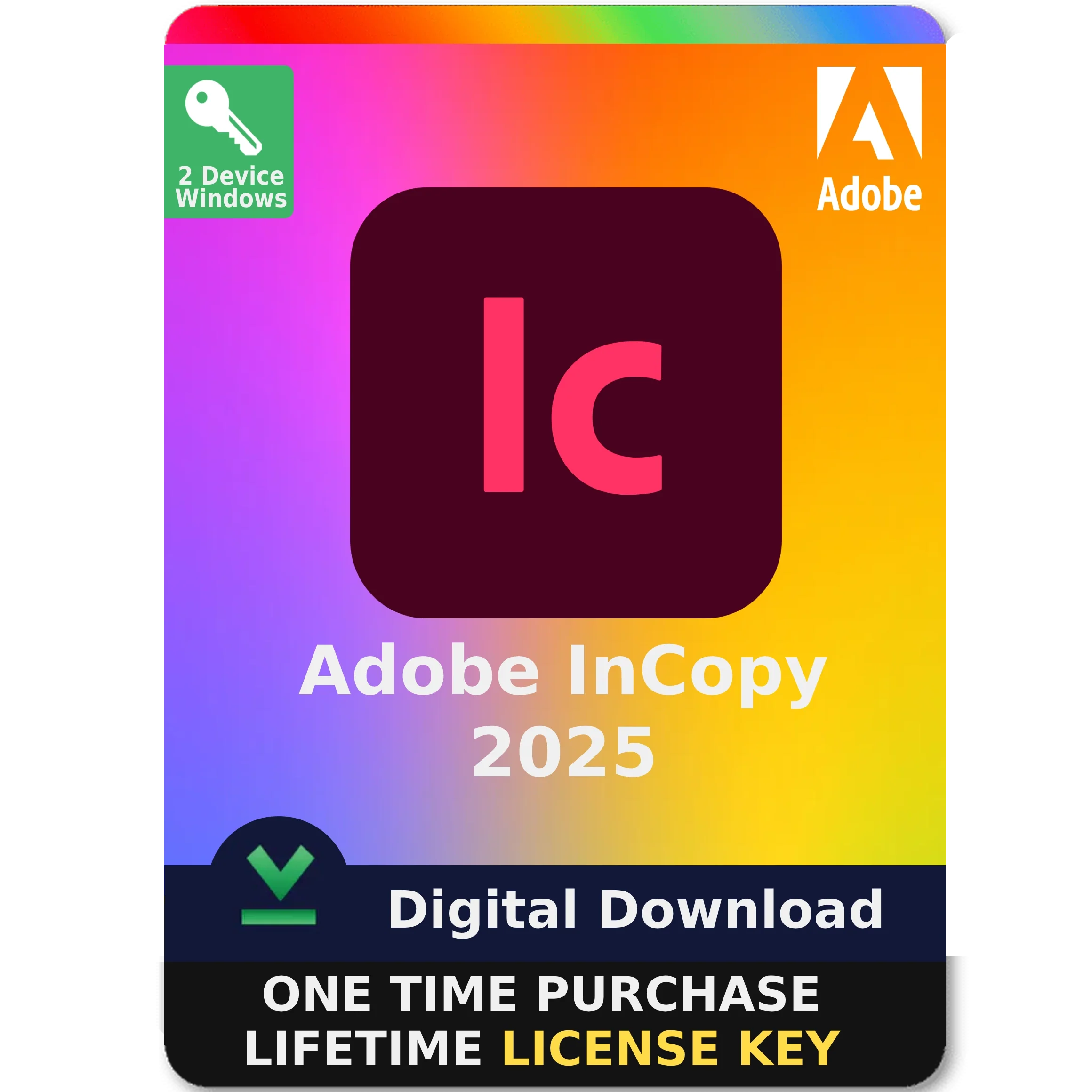 Adobe InCopy 2025 Lifetime License Key 2 PC For Windows
