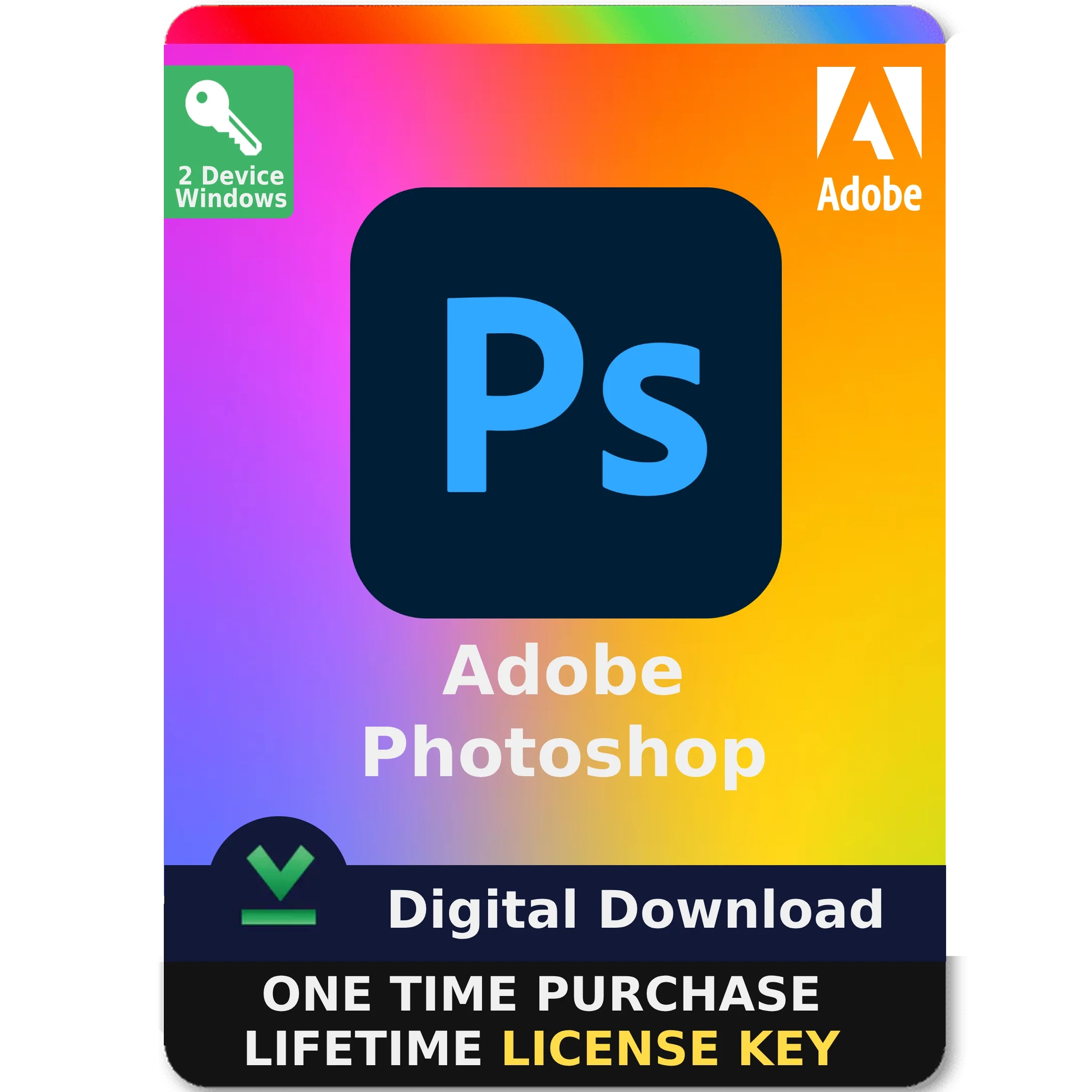 Adobe Photoshop 2025 Lifetime License Key 2 PC For Windows